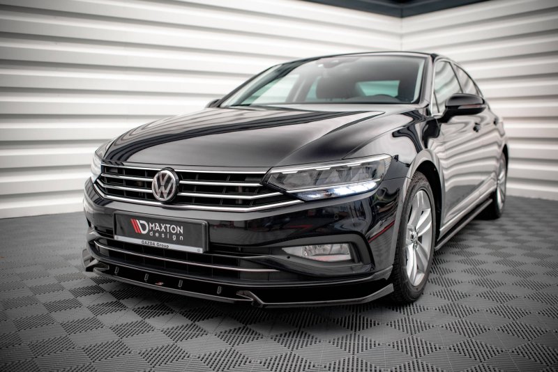 Maxton Front Ansatz V.2 für Volkswagen Passat B8 Facelift schwarz Hochglanz VW-PA-B8F-FD2-G