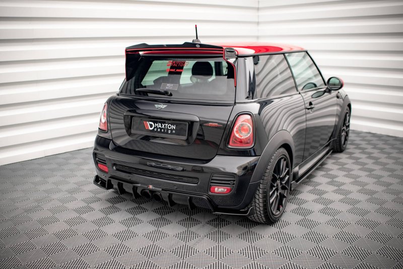 Maxton Diffusor Heck Ansatz für Mini Cooper John Cooper Works R56 schwarz Hochglanz MC-S-2-56-JCW-RS1-G