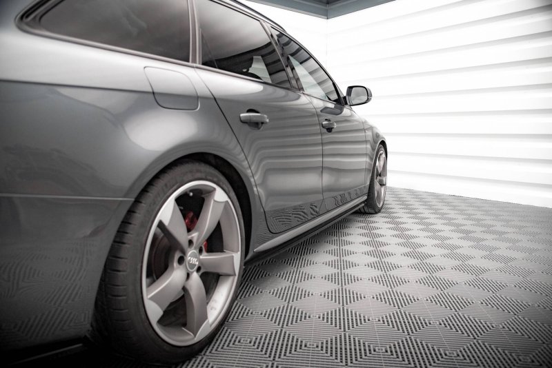 Maxton Seitenschweller Ansatz V.2 Audi A4 / A4 S-Line / S4 B8 schwarz Hochglanz AU-A4-B8F-SLINE-SD1-G