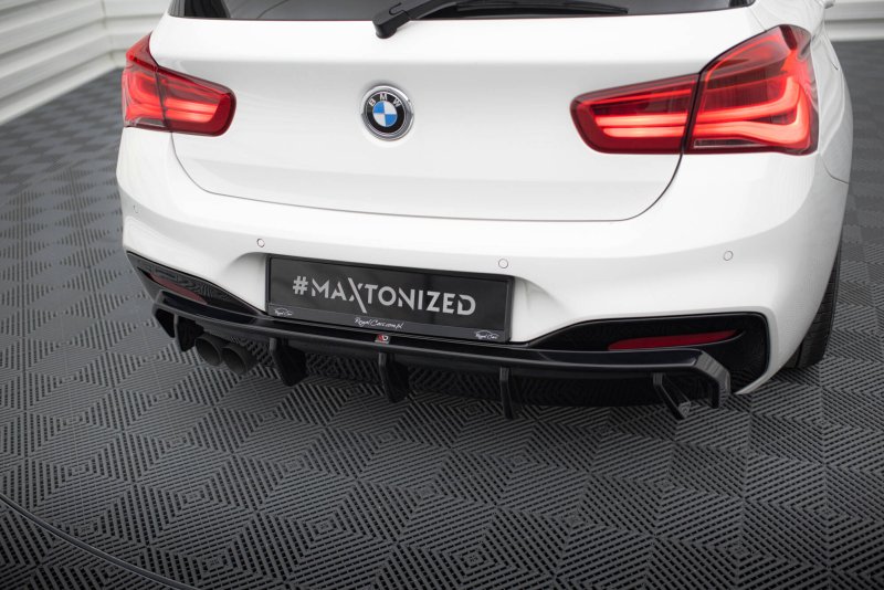 Maxton Diffusor Heck Ansatz V.3 BMW 1er M-Paket F20 Facelift (Einseitige Doppelauspuffversion) BM-1-F20F-M-RS3GOO_