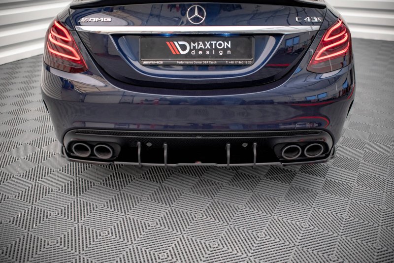 Maxton Street Pro Heckschürze für Mercedes-Benz C 43 Limousine W205 Facelift MEC205AMGCNC-RS1BRB