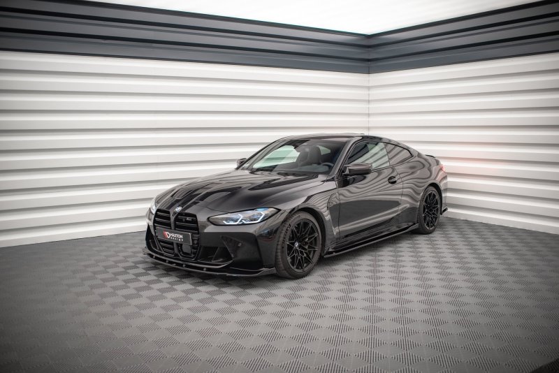 Maxton Seitenschweller Ansatz für V.1 für BMW M4 G82 schwarz Hochglanz BM-4-G82-M-SD1-G
