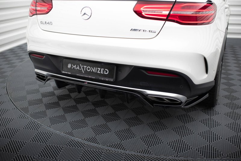 Maxton Mittlerer Cup Diffusor Heck Ansatz Mercedes-AMG GLE 43 Coupe C292 schwarz Hochglanz ME-GLE-C292-43-RD1G+RD2-G