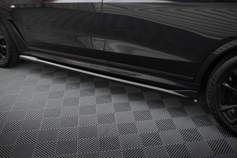 Maxton Seitenschweller Ansatz BMW X7 M-Paket G07 Facelift schwarz Hochglanz BM-X7-07F-MPACK-SD1-G