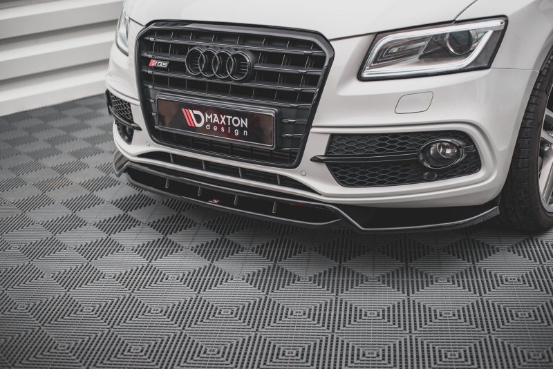 Maxton Front Ansatz für Audi SQ5 Mk1 (8R) schwarz Hochglanz AU-SQ5-1-FD1G+FD1R-G