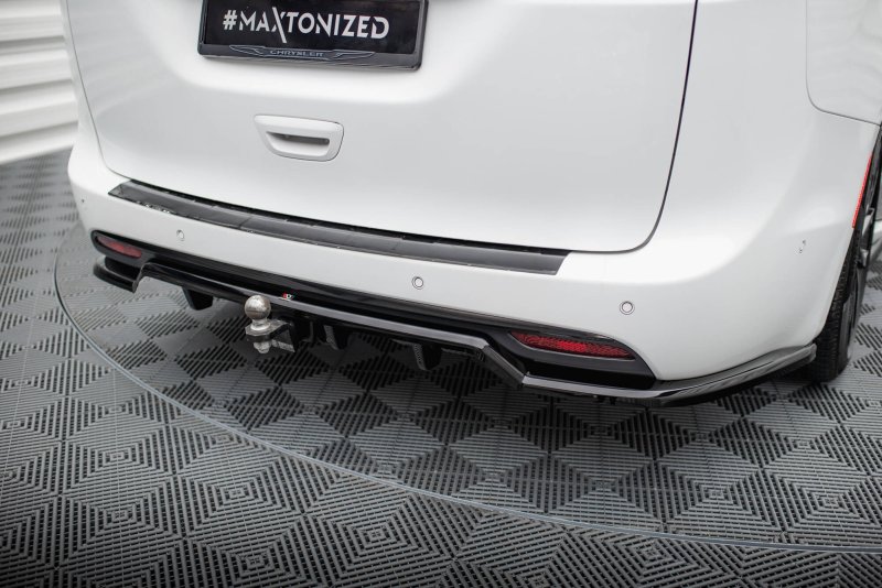 Maxton Mittlerer Cup Diffusor Heck Ansatz Chrysler Pacifica Mk2 Facelift schwarz Hochglanz CHR-PA-2F-RD1G+RD2-G