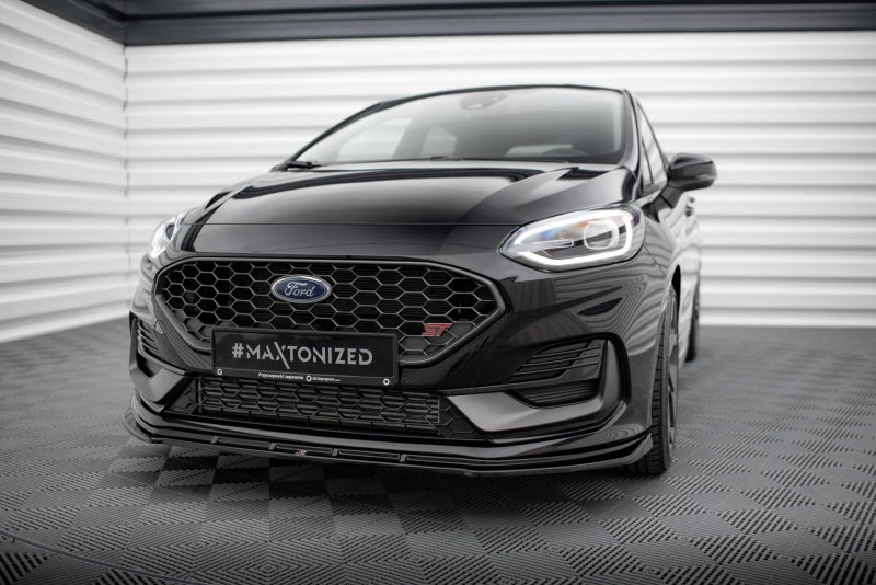 Maxton Front Ansatz V.2 Ford Fiesta ST / ST-line Mk8 Facelift schwarz Hochglanz FO-FI-8F-ST-FD2-G