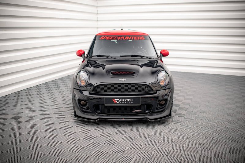 Maxton Front Ansatz V.2 für Mini Cooper John Cooper Works R56 schwarz Hochglanz MC-S-2-56-JCW-FD1-G