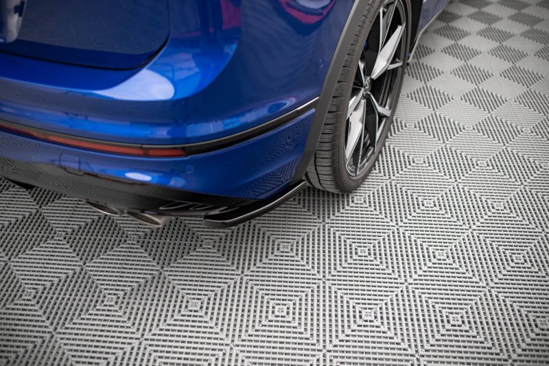 Maxton Heck Ansatz Flaps Diffusor für Volkswagen Tiguan R Mk2 Facelift schwarz matt VW-TI-2F-R-RSD1-T