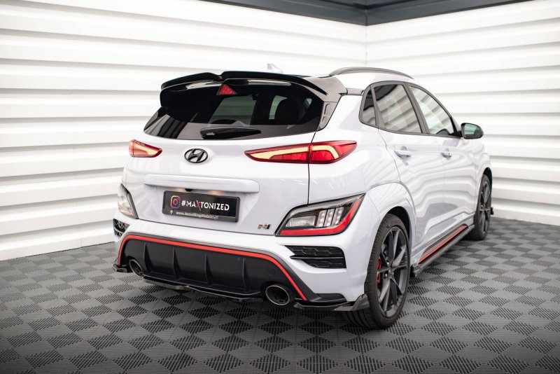 Maxton Mittlerer Diffusor Heck Ansatz für Hyundai Kona N Mk1 schwarz Hochglanz HY-KO-1-N-RD1-G
