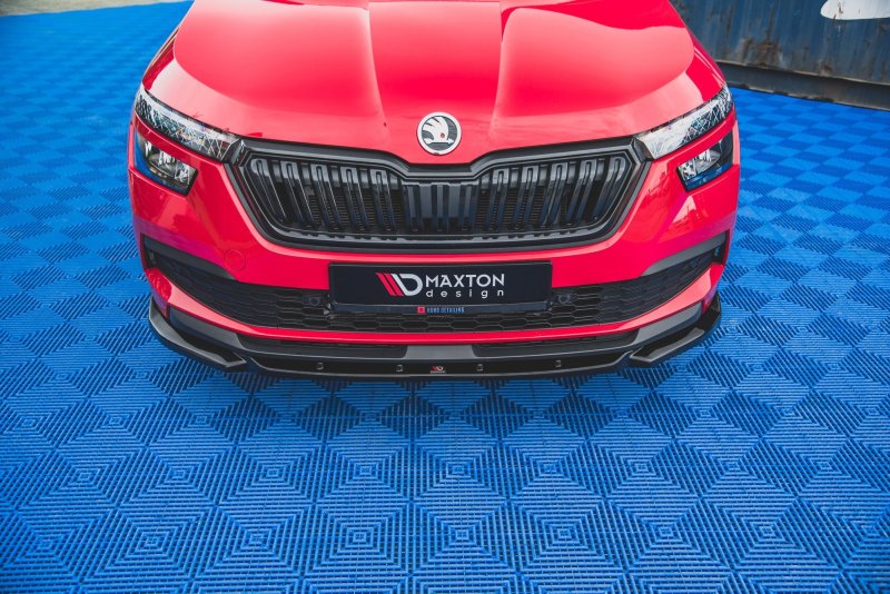 Maxton Front Ansatz V.1 für Skoda Kamiq schwarz Hochglanz SK-KM-1-FD1-G