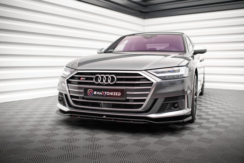 Maxton Front Ansatz V.1 für Audi S8 / A8 S-Line D5 schwarz Hochglanz AU-S8-D5-FD1G+FD1R-G