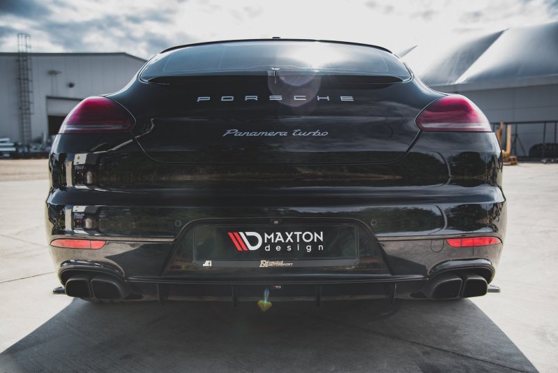 Maxton Diffusor Heck Ansatz für Porsche Panamera Turbo 970 Facelift schwarz Hochglanz PO-PA-970-T-RS1-G