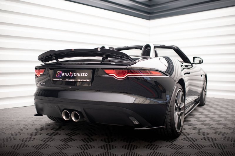 Maxton Heck Ansatz Flaps Diffusor für Jaguar F-Type Mk1 Facelift schwarz Hochglanz JA-F-TYPE-1F-RSD1-G