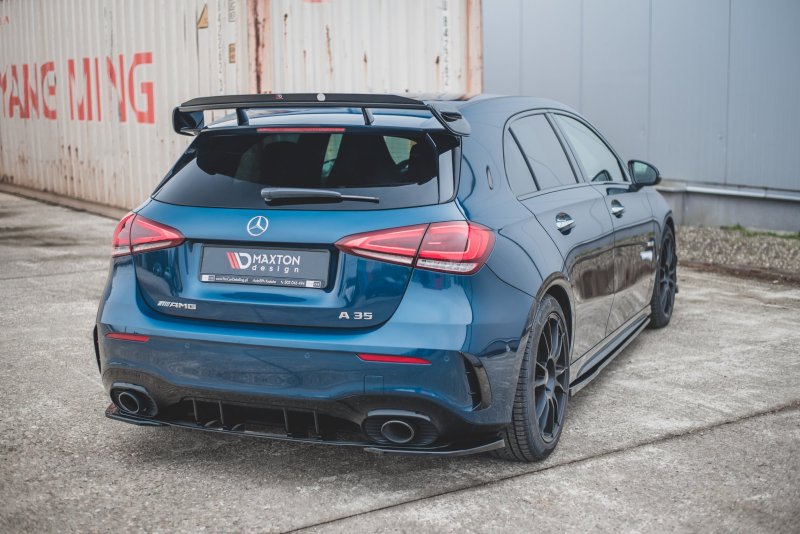 Maxton Spoiler CAP für Mercedes A35 AMG  Hatchback W177  schwarz Hochglanz ME-A-177-35-CAP1-G