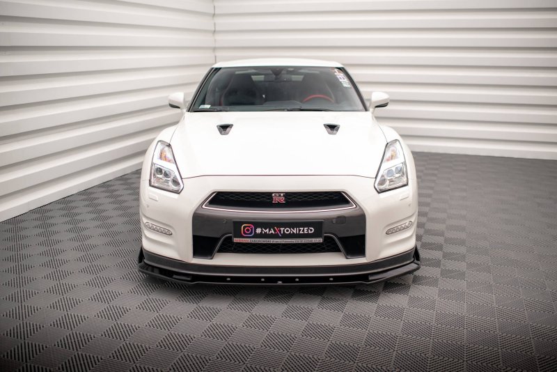 Maxton Front Ansatz +Flaps für Nissan GTR R35 Facelift NI-GTR-4F2-FD1G+FS