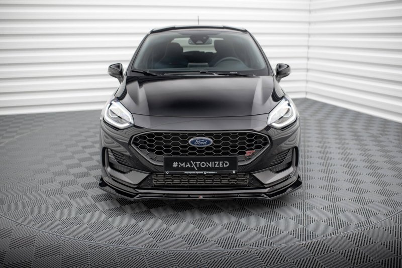 Maxton Front Ansatz V.4 Ford Fiesta ST / ST-line Mk8 Facelift schwarz Hochglanz FO-FI-8F-ST-FD4-G