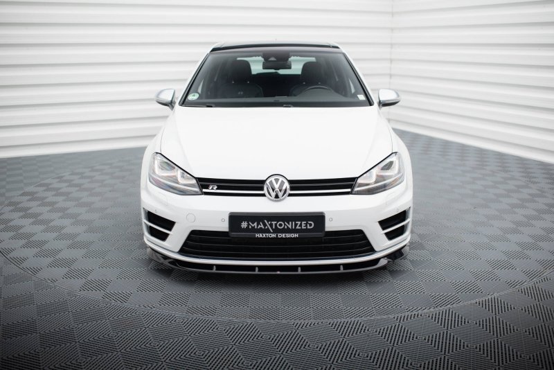 Maxton Front Ansatz V.6 VW Golf R / R-Line Mk7 schwarz Hochglanz VW-GO-7-R-FD6-G