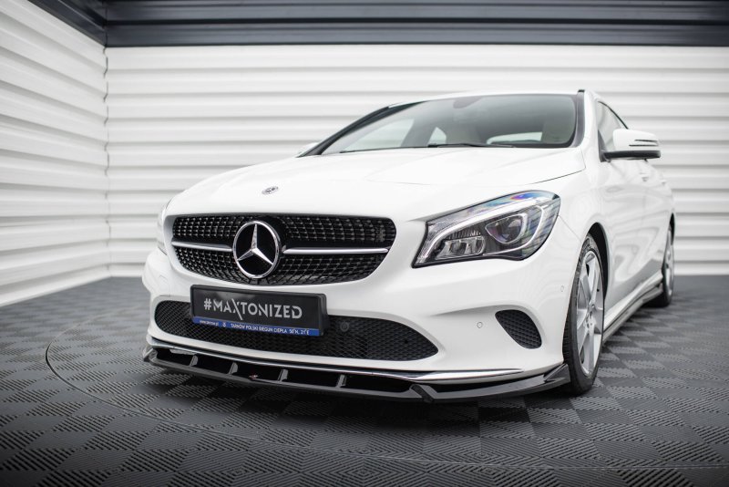 Maxton Front Ansatz Mercedes-Benz CLA C117 Facelift schwarz Hochglanz ME-CLA-117F-FD1-G