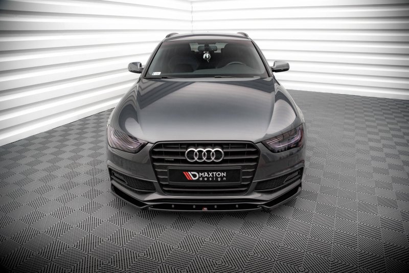 Maxton Front Ansatz V.3 Audi A4 S-Line / S4 B8 Facelift schwarz Hochglanz AU-A4-B8F-SLINE-FD1-G