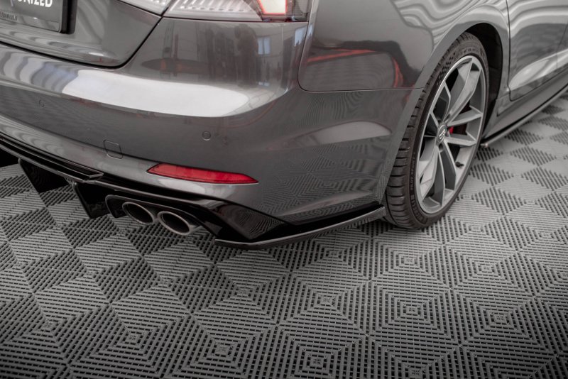 Maxton Heck Ansatz Flaps Diffusor Audi S5 Coupe / Sportback F5 schwarz Hochglanz AU-S5-2-RSD1-G