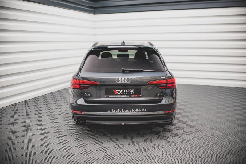 Maxton Heck Ansatz Flaps Diffusor für Audi A4 Avant B9 schwarz Hochglanz AU-A4-B9-AV-RSD1-G