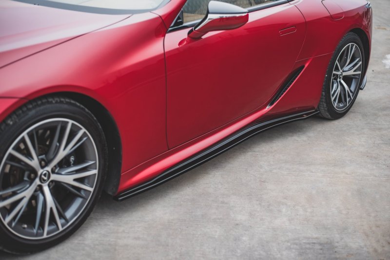 Maxton Seitenschweller Ansatz für Lexus LC 500 schwarz Hochglanz LE-LC-500-SD1-G