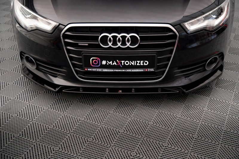 Maxton Front Ansatz V.2 Audi A6 C7 schwarz Hochglanz AU-A6-C7-FD2-G