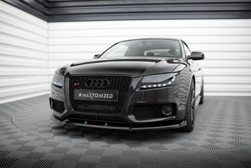Maxton Front Ansatz V.2 Audi S5 / A5 S-Line 8T schwarz Hochglanz AU-S5-1-FD1-G