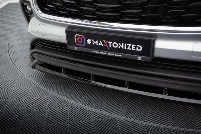 Maxton Front Ansatz für Toyota Highlander Mk4 schwarz Hochglanz TO-HL-3-FD1-G