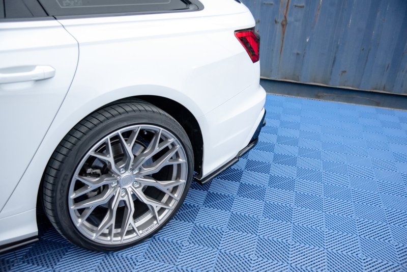 Maxton Heck Ansatz Flaps Diffusor für Audi A6 C8 S-Line schwarz Hochglanz AU-A6-C8-SLINE-RSD1-G