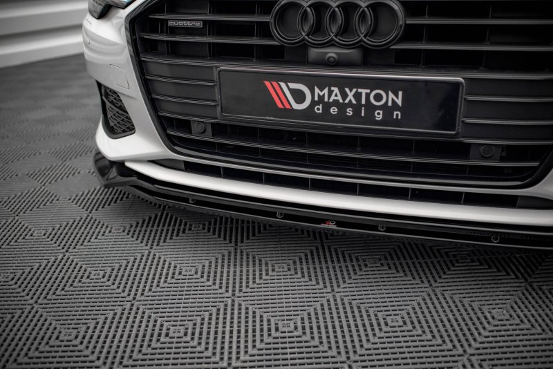 Maxton Front Ansatz V.3 für Audi A6 C8 schwarz Hochglanz AU-A6-C8-FD3G+FD3R-G