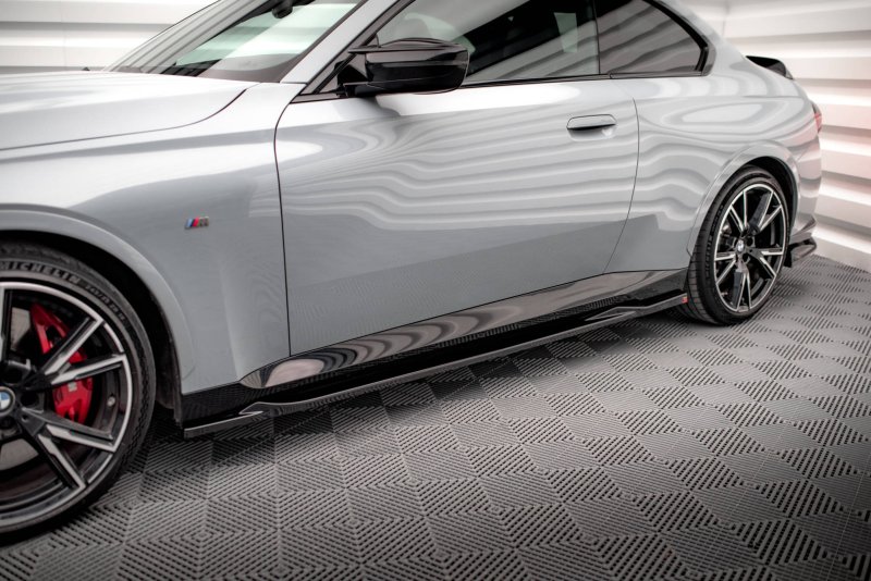 Maxton Seitenschweller Ansatz für V.2 für BMW 2 Coupe M-Paket / M240i G42 schwarz Hochglanz BM-2-42-MPACK-SD2-G