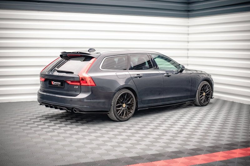 Maxton Mittlerer Diffusor Heck Ansatz DTM Look für Volvo V90 Mk2 schwarz Hochglanz VO-V90-2-RD1G+RSD1-G