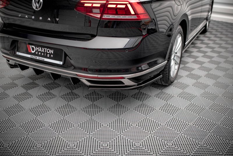 Maxton Heck Ansatz Flaps Diffusor für Volkswagen Passat B8 Facelift schwarz Hochglanz VW-PA-B8F-RSD1-G