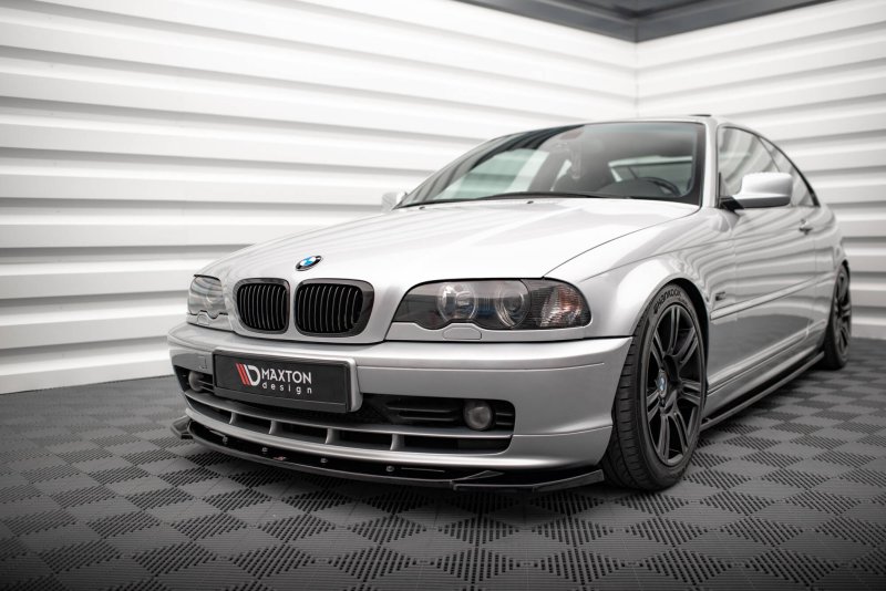 Maxton Front Ansatz V.1 BMW 3er Coupe E46 schwarz Hochglanz BM-3-46-C-FD1-G