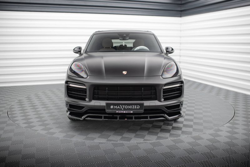 Maxton Front Ansatz Porsche Cayenne Sport Design Mk3 schwarz Hochglanz PO-CAY-3-SPORT-FD1G+FD1R-G