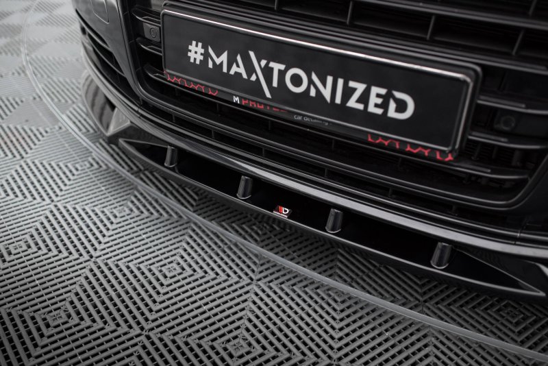 Maxton Front Ansatz Audi A8 D4 Facelift schwarz Hochglanz AU-A8-D4F-FD1-G