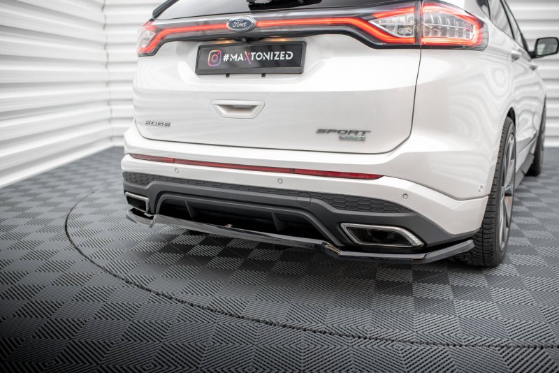 Maxton Mittlerer Diffusor Heck Ansatz DTM Look für Ford Edge Sport Mk2 schwarz Hochglanz FO-ED-2-SPORT-RD1G+RD2-G