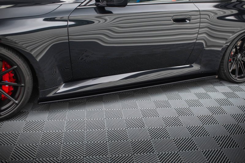 Maxton Seitenschweller Ansatz für V.3 für BMW M2 G87 schwarz Hochglanz BM-M2-G87-SD3-G