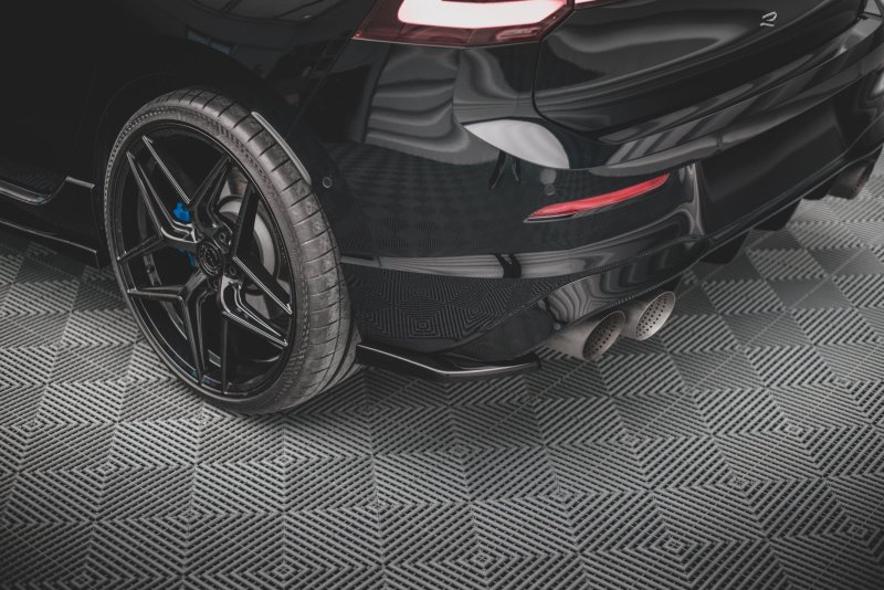 Maxton Heck Ansatz Flaps Diffusor V.2 für Volkswagen Golf R Mk8 schwarz Hochglanz VW-GO-8-R-RSD2-G