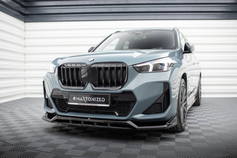 Maxton Front Ansatz BMW X1 M-Paket U11 schwarz Hochglanz BM-X1-U11-MPACK-FD1G+FD1R-G