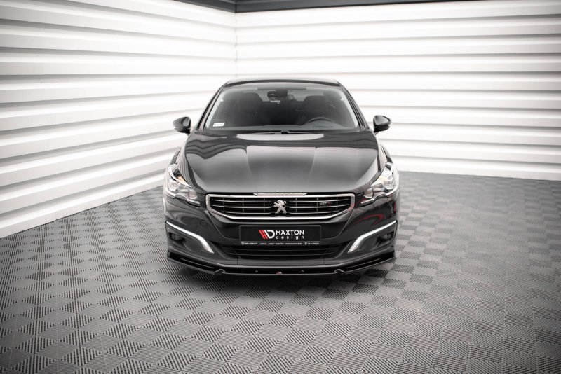 Maxton Front Ansatz V.1 für Peugeot 508 GT Mk1 Facelift schwarz Hochglanz PE-508-1F-GT-FD1-G