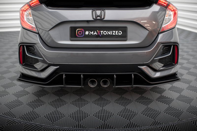 Maxton Street Pro Heck Ansatz Flaps Diffusor für Honda Civic Sport Mk 10 Facelift HOCI10SPORTCNC-RSD1B+BRBI