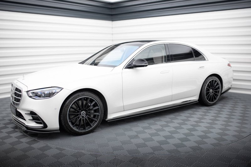 Maxton Seitenschweller Ansatz Mercedes-Benz S AMG-Line W223 schwarz Hochglanz ME-S-223-AMGLINE-SD2-G