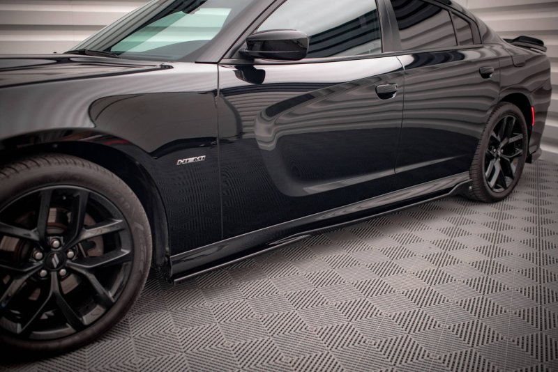 Maxton Seitenschweller Ansatz für Dodge Charger SRT Mk7 Facelift schwarz matt DO-CH-2-SRT-SD1-T