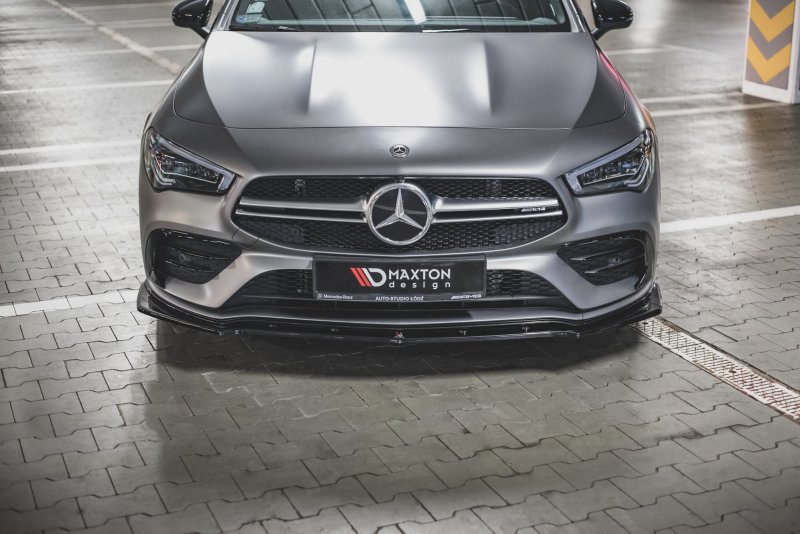 Maxton Front Ansatz V.2 für Mercedes-AMG CLA 35 Aero C118 schwarz Hochglanz ME-CLA-118-35AMG-FD2-G