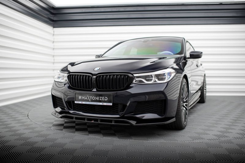 Maxton Front Ansatz für BMW 6er GT M-Paket G32 schwarz Hochglanz BM-6-32-GT-MPACK-FD2G+FD2R-G