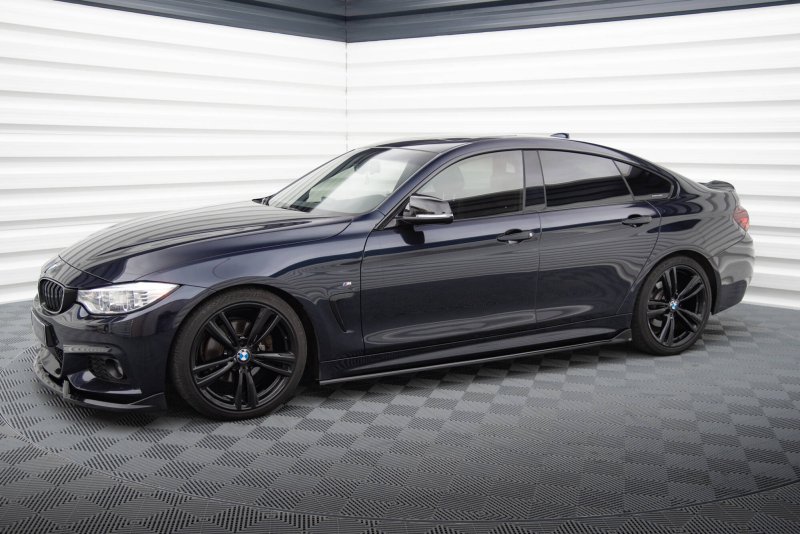 Maxton Seitenschweller Ansatz V.3 BMW 4er Coupe / Gran Coupe / Cabrio M-Paket F32 / F36 / F33 schwarz Hochglanz BM-4-F36-GC-MPACK-SD1-G