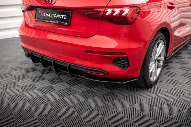 Maxton Street Pro Heckschürze für Audi A3 Sportback 8Y AUA38YCNC-RS1BRB